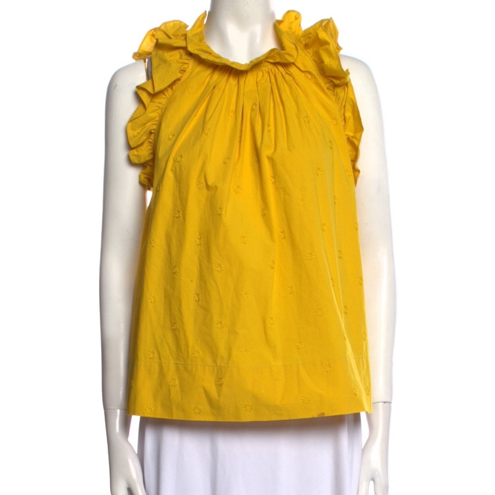 Ulla Johnson Yellow Ruffled Women's Top